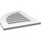 Ekena Millwork Quarter Round Top Left Surface Mount PVC Gable Vent w/ 3-1/2"W x 1"P Standard Frame, 20"W x 26"H GVPQL20X2601SF - alternate 2